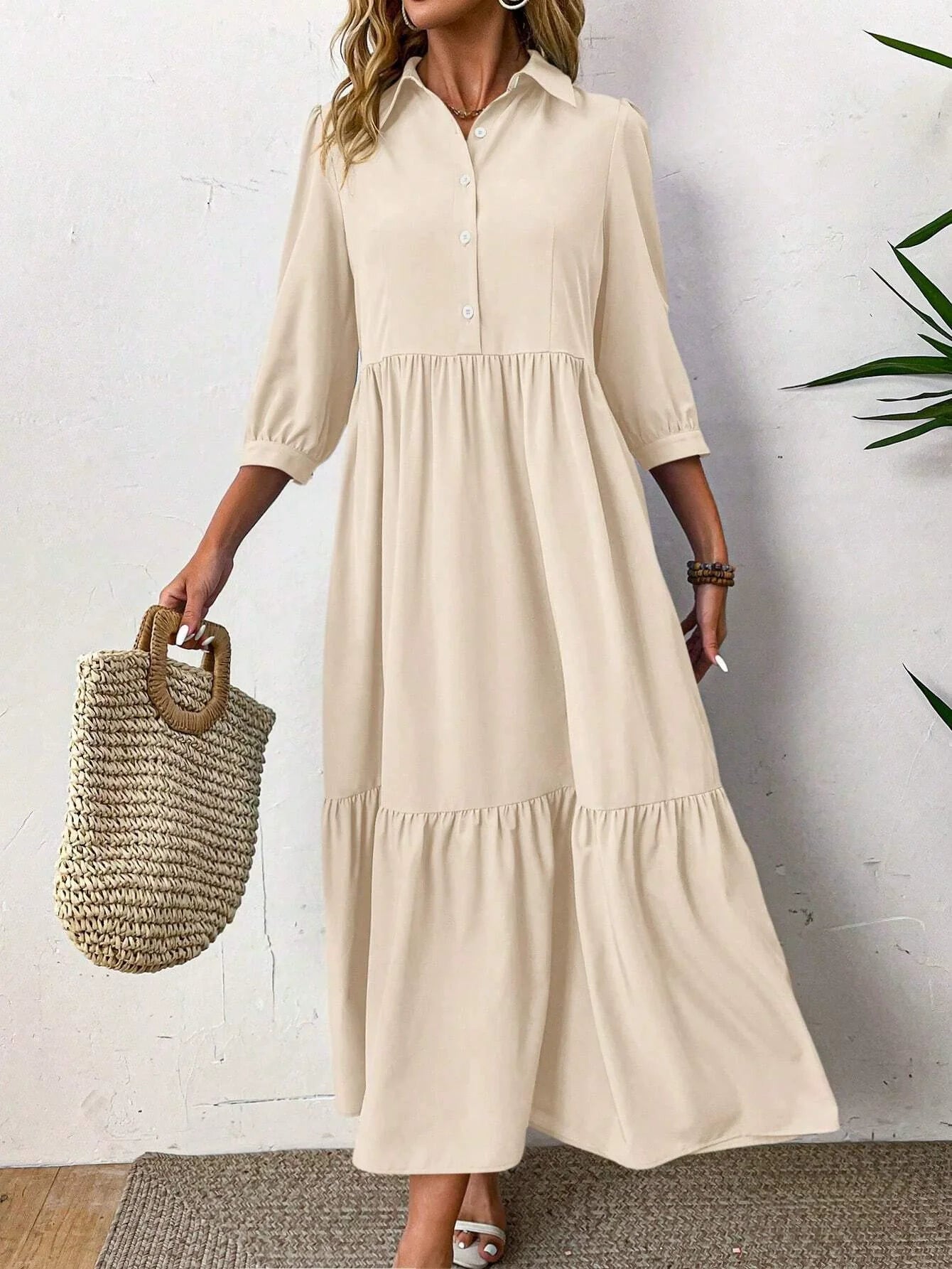 Aralyn™ – Tiered Shirt Dress