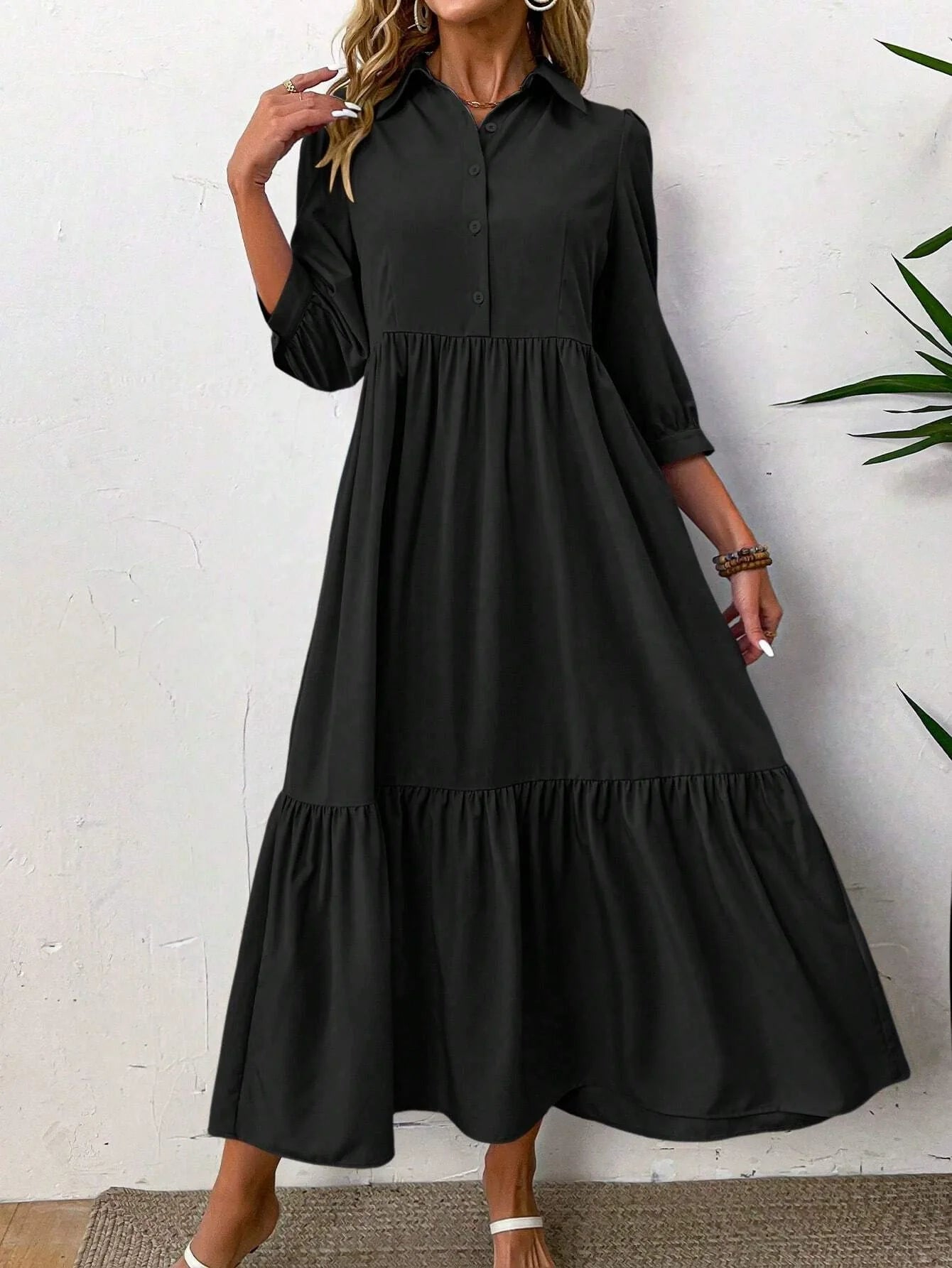 Aralyn™ – Tiered Shirt Dress