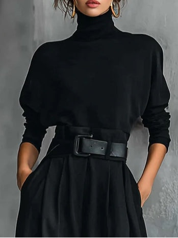 SARA - Long-sleeved T-shirt & Straight-leg Pants Two-piece Set