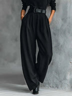 SARA - Long-sleeved T-shirt & Straight-leg Pants Two-piece Set
