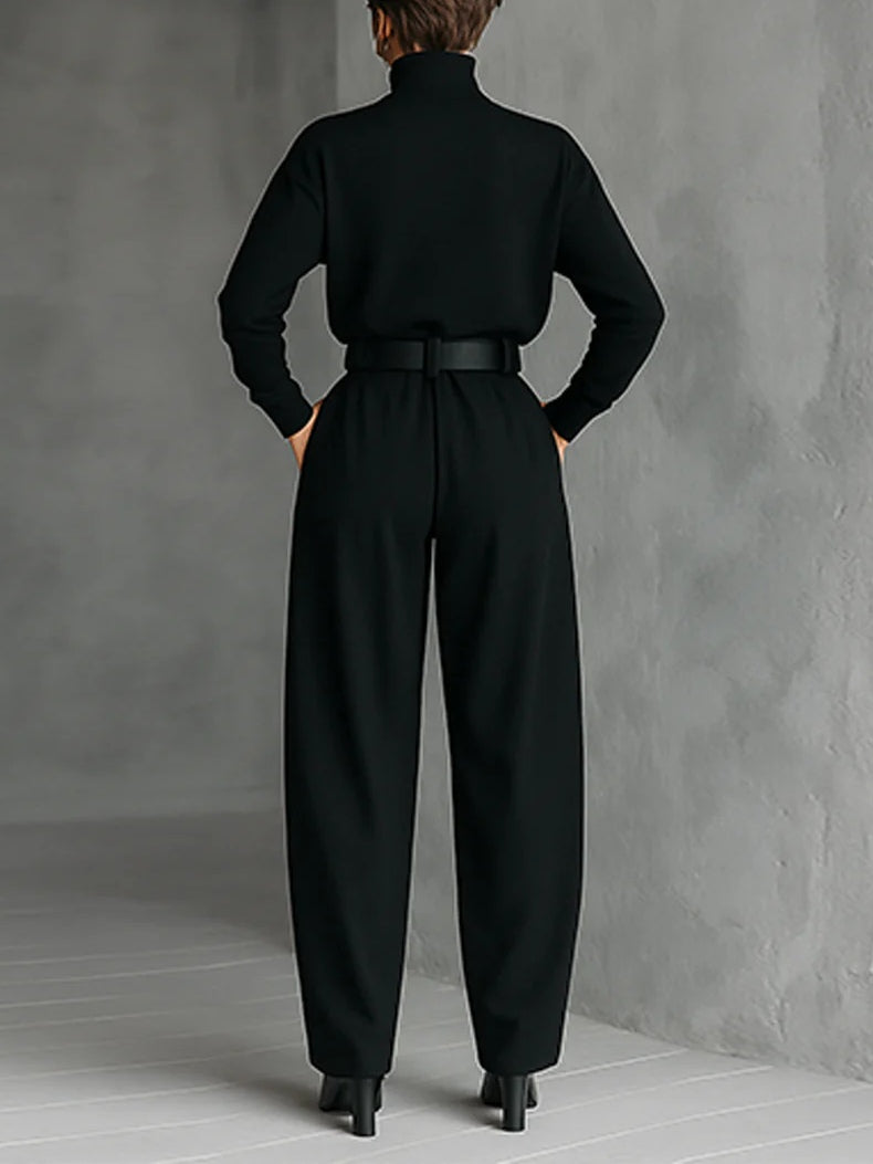 SARA - Long-sleeved T-shirt & Straight-leg Pants Two-piece Set