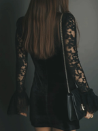 ORINTHIA – Velvet Mini Dress with Lace